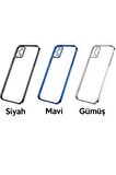 ALLY İPhone 12 Pro 6.1 Metal Görünümlü Darbeye Dayanıklı Silikon Kılıf SİYAH