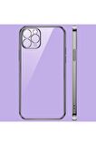 ALLY İPhone 12 Pro 6.1 Metal Görünümlü Darbeye Dayanıklı Silikon Kılıf SİYAH