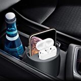 ALLY X9A Cup Araç İçin İPhone 11-12 Kablosuz Şarj Cihazı Airpods Şarj 2 Usb SİYAH