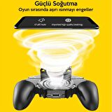 MEMO AK77 1200 mAh Fanlı Dört Tetik Mobil Oyun Aparatı - Pubg( Memo) SİYAH
