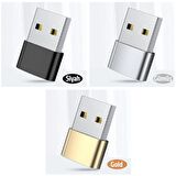ALLY USB to Type-C Dişi Çevirici Dönüştürücü Adaptör SİYAH