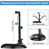 Ally PB-46E Telefon, Tablet Tutucu 360° Ayarlanabi̇li̇r Konforlu Masa Standı SİYAH