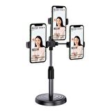 Ally Tripod Üçlü Telefon Tutucu Stand Youtuber, Canlı Yayın Selfie Tiktok Makeup SİYAH