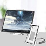 ALLY PB-47B Askılı Katlanabilen Çok İşlevli Tablet -Telefon Standı Tutucu BEYAZ