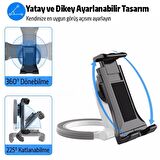 ALLY PB-47B Askılı Katlanabilen Çok İşlevli Tablet -Telefon Standı Tutucu BEYAZ
