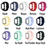 Apple Watch 4-5-6 40mm Silikon Kordon Kayış ve Ekran Koruyucu Kılıf