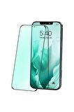 ALLY İPhone 12 Pro Max Anti -Blue Green Light Göz Korumalı Tempered Full Ekran Koruyucu SİYAH