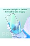 ALLY İPhone 12 Pro Max Anti -Blue Green Light Göz Korumalı Tempered Full Ekran Koruyucu SİYAH