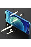 ALLY İPhone 12-12 Pro 5D Kavisli Full Tempered Cam Ekran Koruyucu SİYAH