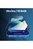 ALLY İPhone 12-12 Pro 5D Kavisli Full Tempered Cam Ekran Koruyucu SİYAH