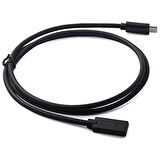 ALLY Usb Type-C to Type-C Uzatma Kablosu 1 Metre SİYAH