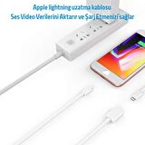 Ally Apple İPhone Lightning Uzatma Kablosu 2 Metre BEYAZ
