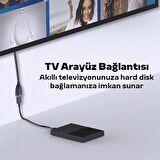 KUULAA USB 3.0 Male TO USB3.0 2A 50CM Usb Uzatma Kablosu PS4 SSD SİYAH