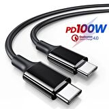 ALLY USB Type-C PD3.1 100W(20V-5A) Hızlı Veri Şarj Kablosu 1metre SİYAH