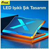 ALLY MC Q3 LED Işıklı Ultra Sessiz Fan Laptop Soğutucu Stand SİYAH
