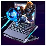 ALLY MC Q3 LED Işıklı Ultra Sessiz Fan Laptop Soğutucu Stand SİYAH
