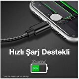 Ally USB-Type C iPhone 20W PD Hızlı Şarj Kablosu 20CM Kısa Kopmaz Halat Kablo SİYAH