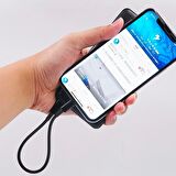 Ally USB-Type C iPhone 20W PD Hızlı Şarj Kablosu 20CM Kısa Kopmaz Halat Kablo SİYAH