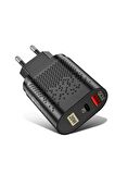 Uslion Bk-384 USB 20 Watt Hızlı Şarj Aleti Beyaz
