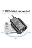 Uslion Bk-384 USB 20 Watt Hızlı Şarj Aleti Beyaz