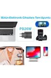 Uslion Bk-384 USB 20 Watt Hızlı Şarj Aleti Beyaz