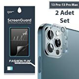 Gor Iphone 13 Pro 13 Pro Max 3d Tempered Cam Kamera Koruyucu 2adet Set Şeffaf