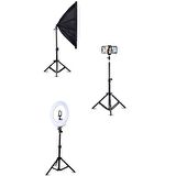 130 cm Işık Ayağı Tripod Standı 3 Ayaklı Tripod Işık Ayağı 1.3 m