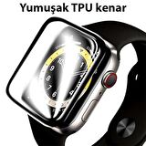 Apple Watch 7-8 41mm 3D PMMA Kavisli Full Cam Ekran Koruyucu PET