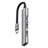 ALLY 4in1 Type-C+3.5mm+USB Girişli Çoğaltıcı Adaptör Çevirici Hub