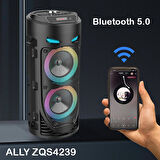 Universal ZQS4239 Mikrofonlu Taşınabilir Speaker Led Işıklı Bluetooth Hoparlör