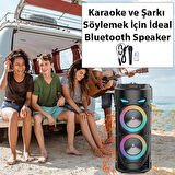 Universal ZQS4239 Mikrofonlu Taşınabilir Speaker Led Işıklı Bluetooth Hoparlör