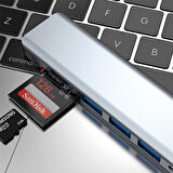 Universal 7in1 USB 3.1 HDMI 4K 30HZ 2K 1080P Type-C HUB Adaptör Dönüştürücü