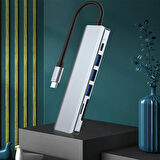 Universal 7in1 USB 3.1 HDMI 4K 30HZ 2K 1080P Type-C HUB Adaptör Dönüştürücü