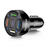 Ally Qc3.0 5 Port Çıkışlı Çoklu USB Araç Içi Çakmaklık Hızlı Şarj Başlığı
