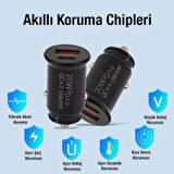 Ally TE-P10 USB ve Type-C Çıkışlı Araç Içi Çakmaklık Hızlı Şarj Başlığı