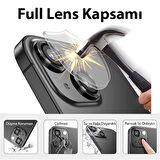 ALLY iPhone 15/15 Plus Tempered Kamera Lens Koruma Cami