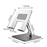 Metal Masaüstü Ayarlanabilir Tablet Tutucu Masa Standı MT1341 (Gri)