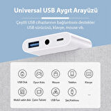 ALLY NK-109PRO Type-c/Lightning to USB-A 3.5mm Kulaklik ve Type-c Kamera Okuyucu Çevirici Adaptör