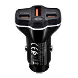 ALLY PD62 2xType-C + USB 78W Araç Çakmaklik Hizli Sarj Aleti Araç Sarji
