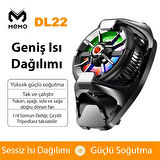 MEMO DL22 Yarı İletken Arka Klipsli Telefon Soğutucu iOS/Android PUBG Oyun Radyatörü (Siyah)