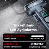 Ally ST-5530 Dijital  Şarjlı Araç Lastik Hava Şişirme Pompası Power bank Penere kırıcı