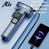 Ally ST-5530 Dijital  Şarjlı Araç Lastik Hava Şişirme Pompası Power bank Penere kırıcı