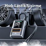ALLY ST-5528 Dijital Basınç Göstergeli Oto Lastik Şişirme Pompası Hava Kompresörü