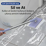 Ally Yüzey Temizlik Havlusu Kullan At Temizlik Bezi için Küçük Otomatik Mini Mop - 4Adet Bez Hediye