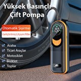 ALLY ST-5520 Dijital Basınç Göstergeli Oto Lastik Şişirme Pompası Hava Kompresörü