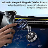 ALLY X91 Manyetik Vakumlu Araç Telefon Tutucu Ayna-Cam-Araba Magsafe Araç Tutucu
