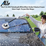 ALLY LS-443 Teleskopik Mikrofiber Araba Yıkama Fırçası  Uzun Saplı  Fırçası Oto Mopu