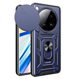 Gpack İnfinix Zero 40 5G uyumlu Kılıf Pars Sürgülü Kamera Korumalı Yüzüklü Sert Silikon