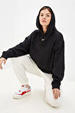 Nike Sportswear Collection Essantial Bol Kesim Siyah Kadın Sweatshrit