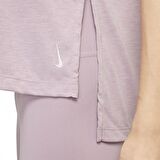 Nike W Ny Df Layer Ss Top Kadın Mor T-shirt - CJ93